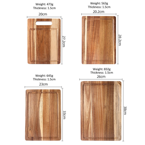 Tabla de Cortar de Madera de Acacia de Doble Cara, de Primera Calidad, Ecológica y Elegante, de 1.5 cm de Grosor, Resistente al Agua, Precio al por Mayor - Product Image 6