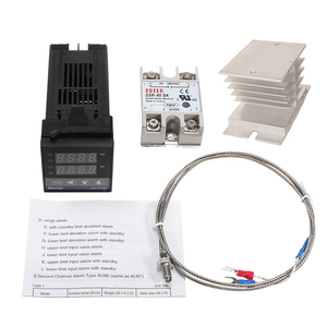 REX-C100FK02-V*DN Controllore di Temperatura Intelligente con Uscita SSR + SSR-40 <span class=keywords><strong>DA</strong></span> + Sonda Termocoppia <span class=keywords><strong>K</strong></span> + Dissipatore di Calore - Product Image 1