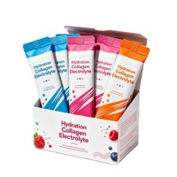 OEM Polvo de Electrolitos de Colágeno Hidratante de Fresa y Sandía con Ácido Hialurónico y Vitamina C para una Piel Radiante - Sobres de Bebida