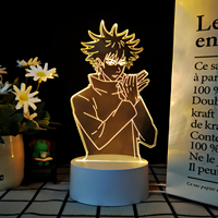 Prix de gros, lampe de nuit mignonne en 3D, anime, personnalisée, lampe de nuit USB pour table de chevet