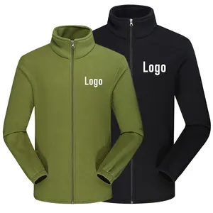 Chaqueta de forro polar para hombre, logo personalizado, 310g, exterior, Occidental, cálido, para invierno