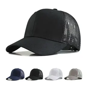 Vente en gros de chapeaux personnalisés pour hommes, chapeaux de camionneur en maille brodée, chapeaux de camionneur avec Logo personnalisé de haute qualité