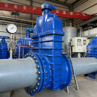 Vanne à opercule à bride en fonte de grand diamètre, normes DIN BS ANSI, DN300 DN1200 PN10 PN16, prix usine, haute qualité, best-seller