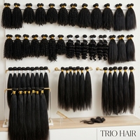 Paquete de Cabello Humano Virgen Birmano Crudo Sin Procesar, Donante Único Natural, 100% Cutícula Alineada, Cabello Virgen Crudo Sin Procesar