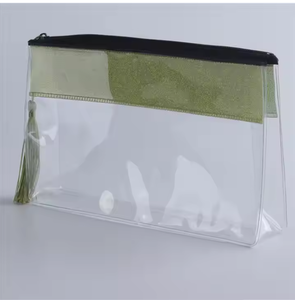 Bolsa de cosméticos de PVC transparente para viajes con logotipo personalizado promoción bolsa de maquillaje transparente con cremallera - Product Image 1