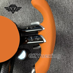 Personnalisez le <span class=keywords><strong>volant</strong></span> en fibre de carbone et en cuir orange pour <span class=keywords><strong>Mercedes</strong></span> Benz W205 W218 W212 W213 W463 X164 X204 - Product Image 3
