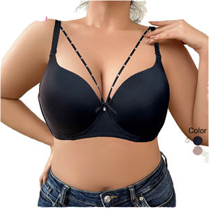 8751 #   Sujetador Push-Up Sexy de Verano para Mujer, de una Pieza, Brillante, con Tirantes Cruzados Ajustables, para Uso Diario, con Recogedor de Busto, Copa 3/4 - Product Image 1