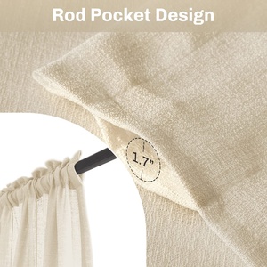 <span class=keywords><strong>Cortinas</strong></span> semitransparentes <span class=keywords><strong>de</strong></span> estilo moderno <span class=keywords><strong>para</strong></span> cocina francesa, cafetería, <span class=keywords><strong>dormitorio</strong></span>, <span class=keywords><strong>ventanas</strong></span> <span class=keywords><strong>pequeñas</strong></span>, con bolsillo <span class=keywords><strong>para</strong></span> barra, 100% poliéster, aisladas - Product Image 3