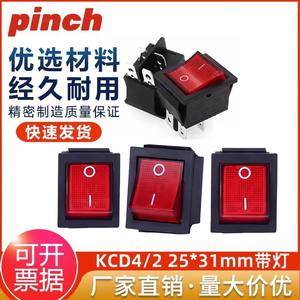 Interruptor Basculante KCD4 con Luz Indicadora Roja 16A 250VAC SPST Universal de 4 Pines - Product Image 5