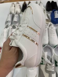 Baskets décontractées basses pour femmes, à lacets, tendance, en PU blanc, semelle intermédiaire en PVC, semelle extérieure en caoutchouc, chaussures de marche, vente en gros - Product Image 5