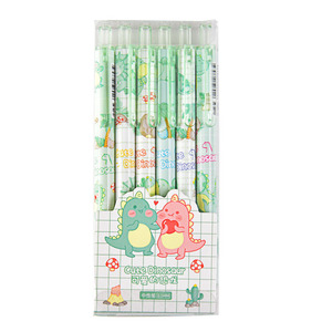 Juego de Bolígrafos de Gel Retráctiles de Plástico, Venta al por Mayor, 6 Piezas/Juego, Bolígrafo Personalizado con Dibujos Animados - Product Image 1