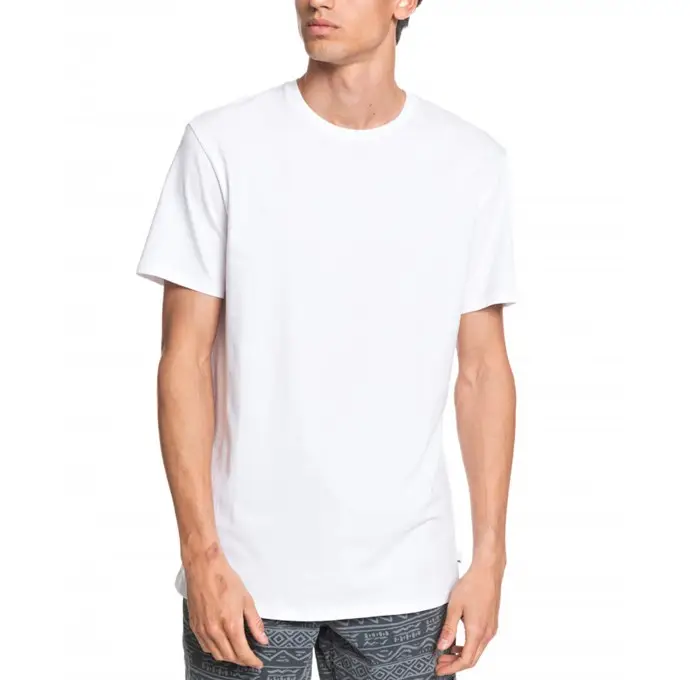 Camiseta de algodão orgânico estampada, venda no atacado de algodão orgânico para homens, casual, fina, design simples