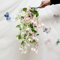 Oye Bouquet mural et de plafond en bougainvillier artificiel haut de gamme fait main pour décoration intérieure, longue durée (3-5 ans)