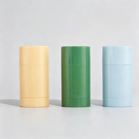 Emballage de tubes de déodorant colorés noirs ronds de 15 ml, 30 grammes, 50 ml, 75 grammes, avec étiquette personnalisée, à mécanisme rotatif