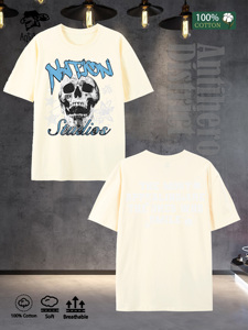 Camiseta de Moda Urbana para Hombre, 100% Algodón, Corte Holgado, 5 Colores, Almacén de <span class=keywords><strong>Columbus</strong></span> - Product Image 5