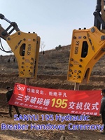 Marteau brise-roche hydraulique résistant à l'usure Yantai Sanyu SY1950, haute qualité et longue durée de vie, garantie 1 an
