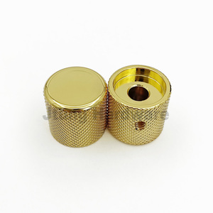 Đường kính 20mm <span class=keywords><strong>Chrome</strong></span> vàng đen mạ nhôm có khía Guitar núm điều khiển cho chiết Encoder chuyển đổi - Product Image 5
