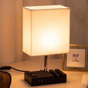 <b>USB</b> Table <b>Lamp</b> with Phone Stand Plastic Decorative Indoor Living Room Bedroom Accessory - Product Image 3