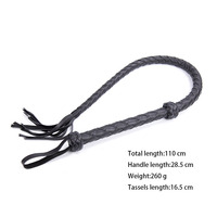 Fouet à cheval tissé à la main de 110 cm, pagaie de fessée, outils de punition pour esclaves, jouets sexuels BDSM pour jeux