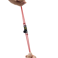 Anneau de traction magnétique rouge Piaoyu, élastique de lance-pierre à deux clips pour le tir en extérieur