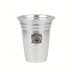 แก้วอลูมิเนียมแบบใช้แล้วทิ้งรุ่นใหม่ปี 2024 สำหรับโปรโมชั่น แก้วเบียร์แบบผนังเดี่ยวสั่งทำพิเศษ แก้วน้ำเย็น แก้วเบียร์ - Product Image 4