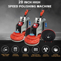 Machine de polissage et de lustrage de sols en marbre et en pierre, portable, à double vitesse, haute vitesse, 20 pouces, avec aspiration des poussières