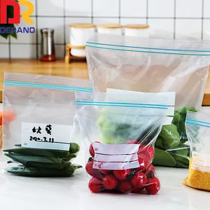 Bán Hot Waterproof Reusable Cấp Thực Phẩm Nhựa LDPE Đôi Zip Khóa Túi Ziplock Tủ Đông Túi