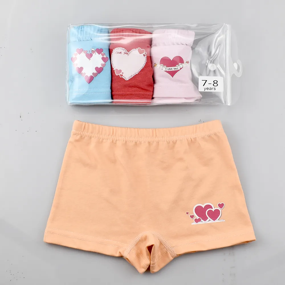 Cuecas infantis para bebês meninas Boxer Shorts de algodão puro para meninas