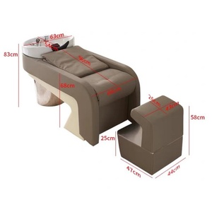 KISEN Fauteuil de lavage moderne inclinable pour salon, lit de spa capillaire, lavabo de massage thaïlandais avec LED - Product Image 6