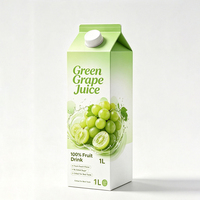 Groothandel op maat gemaakte dranken 1L doosverpakking natuurlijke frisse aromatische groene druiven fruitsap
