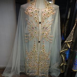 Tela de caftán Takchita marroquí sin coser de diseñador indio, chaqueta caftán sin coser - Product Image 1