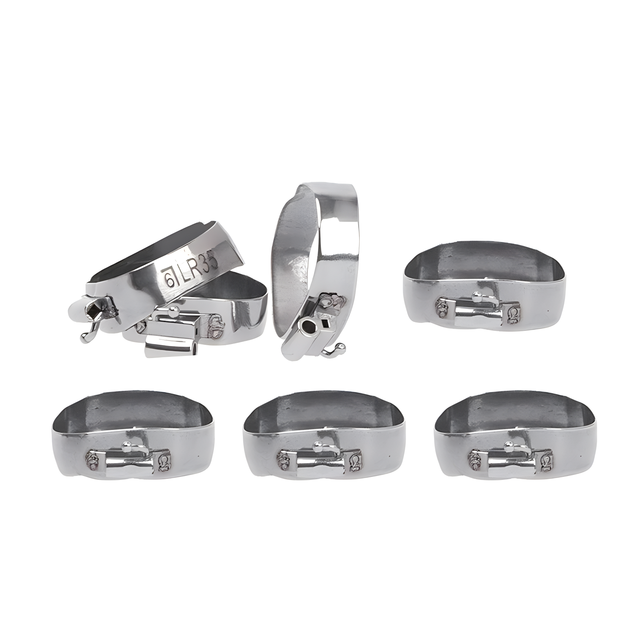 80Pcs/Box Orthodontic Dental Dentst 1st Molar Buccal Tubes Bands Prewelded Stainless Steel