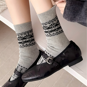 Calcetines Personalizables Otoño-Invierno 2026, Calcetines de Mujer, Tejido Doble, Algodón Grueso, Cálidos, con Diseño Personalizado - Product Image 3