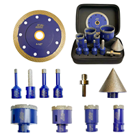 Jeu de forets diamantés JDK - Kit de scies cloches pour carrelage 6/8/10/25/35/50/75/125MM pour carrelage en porcelaine, céramique, granit, marbre