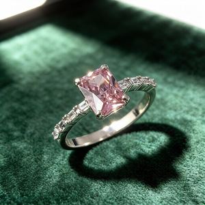 Nouvelle bague en argent sterling 925 plaqué or 18 carats avec diamants taille baguette effet glace pilée pour bijoux Destiny - Product Image 4