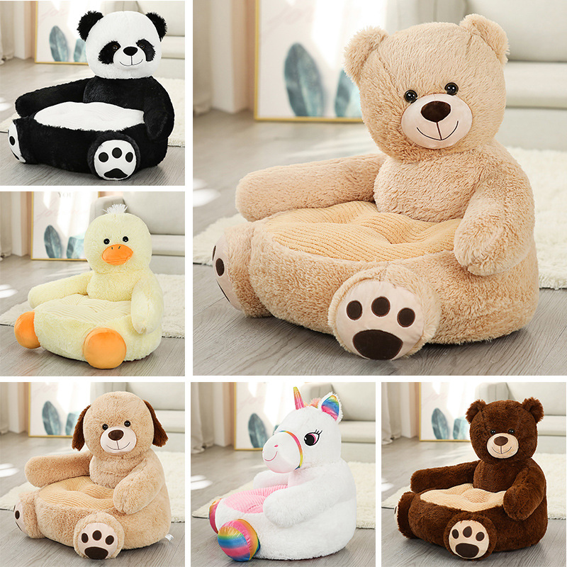 Wholesale Stuffed Bear Duck Panda Animals Baby Kids Plush Sofa Chair