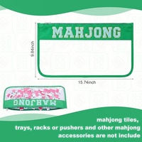Lot de 3 grands sacs de transport pour Mahjong américain, organisateur de rangement portable avec support amovible pour accessoires (vert)