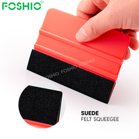 Foshio Raclette en feutre de plastique rouge pour pellicule de vinyle au design personnalisé