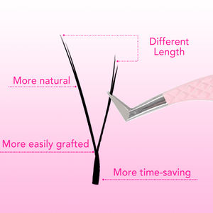 Extensiones de Pestañas de Marca Privada OEM, Curva C/D, 0.07mm, Estilo Fox Slant YY, Extensiones de Pestañas YY Slant Flying - Product Image 2