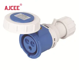 AJCEE ip67 4pin 16amp防水工业连接器插座，带CE CB测试报告