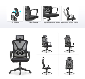 Ghế văn phòng xoay lưới cao cấp hiện đại Foshan 2024, lưng cao, có tựa đầu, dành cho giám đốc - Product Image 6