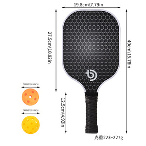 USAPA certifié en fibre de verre Pickleball Paddle Noyau en nid d'abeille Couverture durable en fibre de carbone pour la formation scolaire Stock prêt en usine - Product Image 3