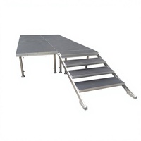 Scène événementielle modulaire portable en alliage d'aluminium 2x1m à connexion rapide pour concerts en plein air