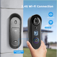 Icam 5000mAh 1080P Hd vidéo sonnette caméra de sécurité pour la maison bidirectionnelle Audio détection de mouvement Oem personnaliser Logo paquet manuel