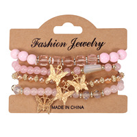 Ensemble de bracelets bohèmes multicouches à la mode, colorés, géométriques, en bois, perles, diamants, agate, turquoise, cadeau religieux
