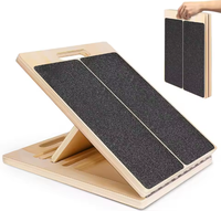 Planche d'étirement de mollets en bois écologique, pliable et réglable, populaire pour la maison, avec impression sérigraphique