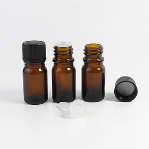 5ml 10ml 20ml 30ml 50ml 100ml hổ phách tinh dầu chai thủy tinh với Lỗ Giảm Euro ống nhỏ giọt và làm xáo trộn Nắp rõ ràng - Product Image 1