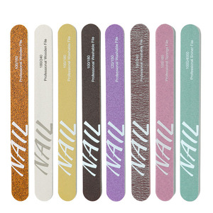 Professional Emery Board Manicure Pedicure Art Tools Custom Logo Double-Sided Printed Colorful Nail File Set