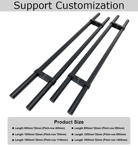 Chất lượng cao Hiện Đại Màu Đen 304 thép không gỉ Heavy Duty cửa gỗ xử lý double side Glass cửa dài kéo xử lý - Product Image 6