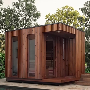 Sauna Combinada de Vapor y Sauna Tradicional para 2 Personas, de Madera de Hemlock, para Jardín Exterior - Product Image 4